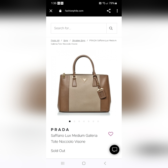 PRADA 2 Tone Saffiano Lux Double Zipper Tote - Picture 16 of 16